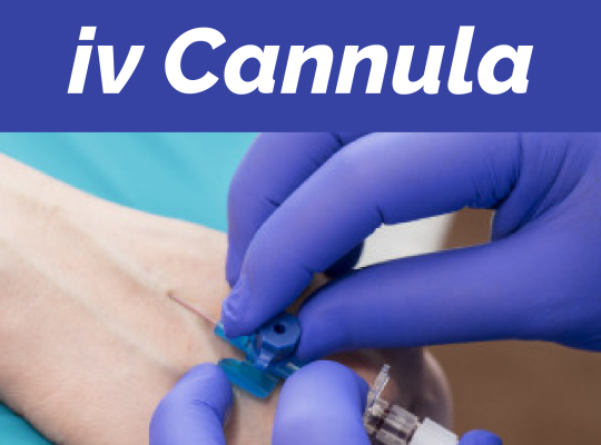 'IV cannula insertion procedure
