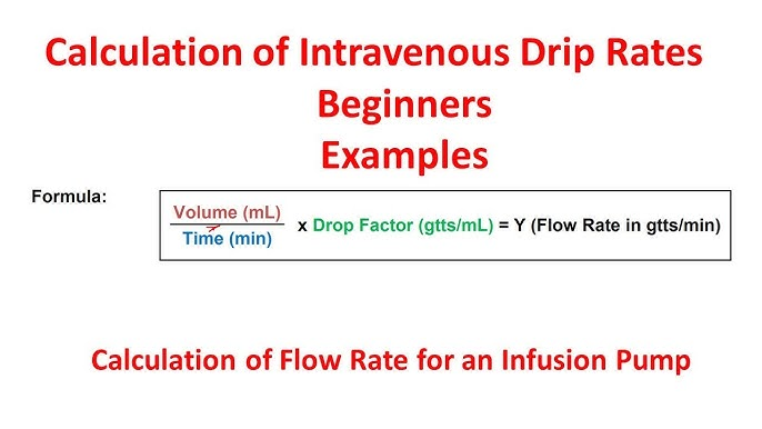 drip rate and drop factor calculation formula for beginners 