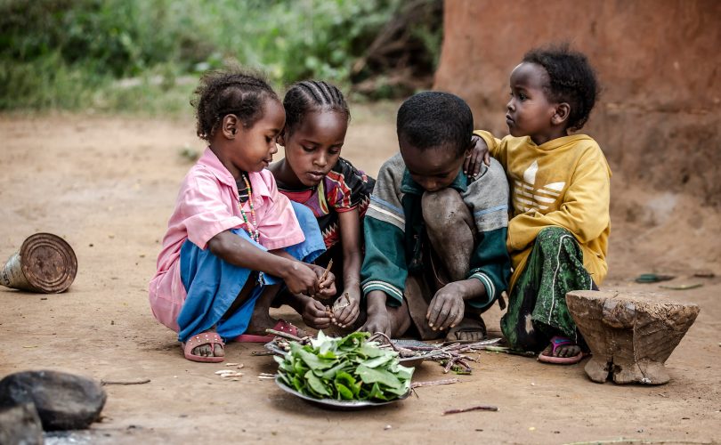 mnalnutrition in village children