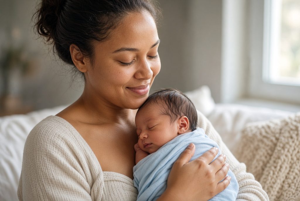 neonate with a mother